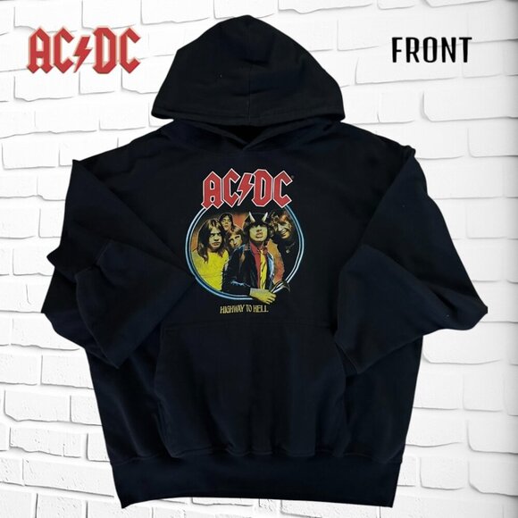 AC/DC Highway To Hell 1979 North American Tour Hoodie - L Gender Neutral - Picture 1 of 6